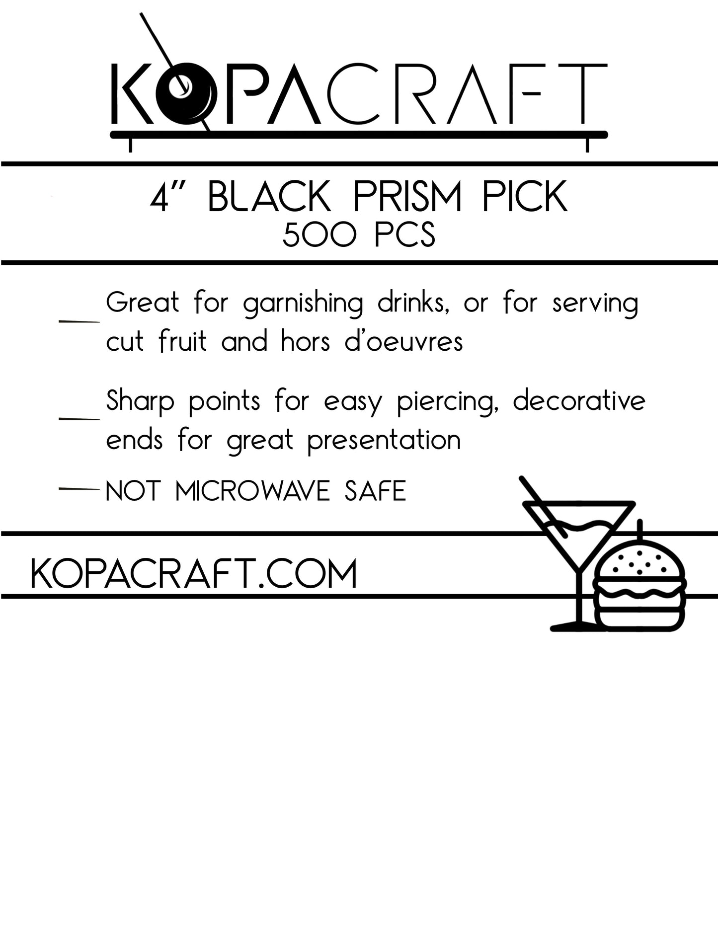 Kopacraft Black Prism Picks